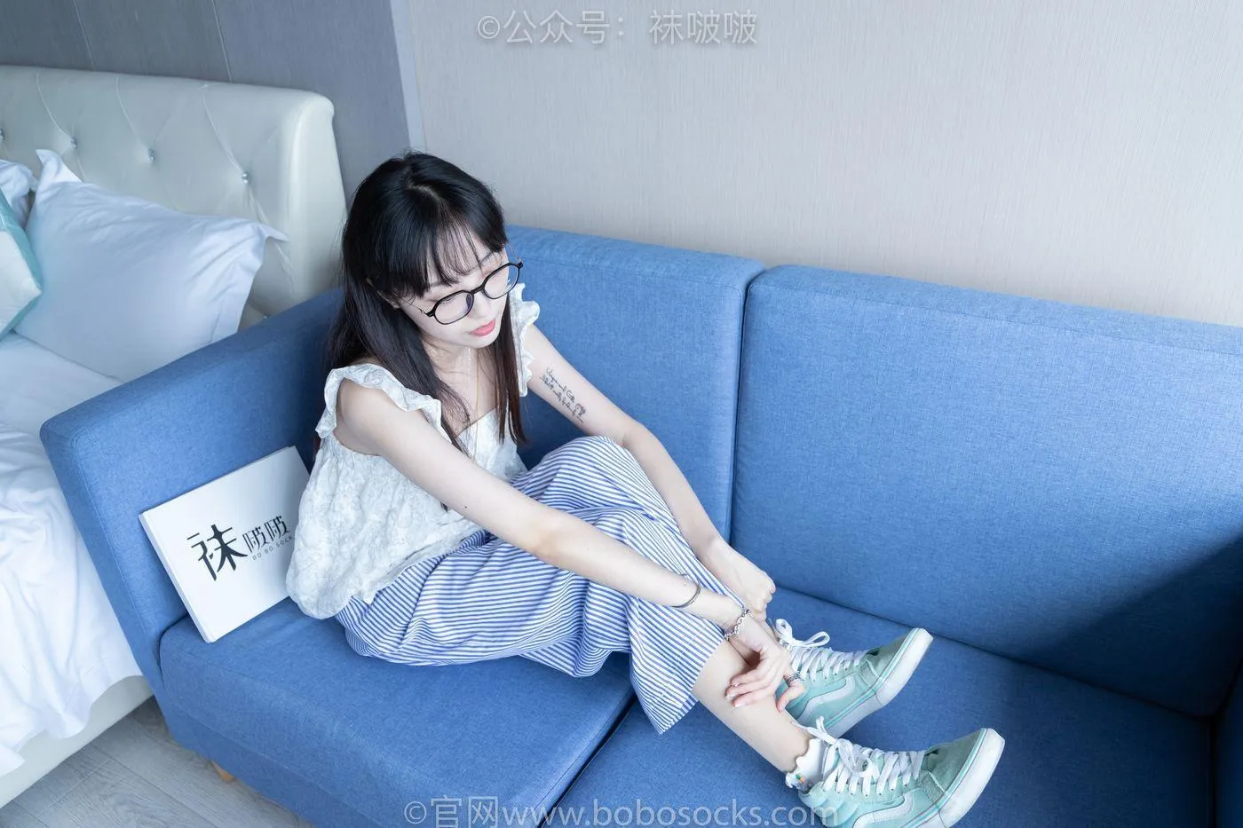 [BoBoSocks袜啵啵]NO.027 稚予- vans、白色棉袜、肉丝 [136P]插图1